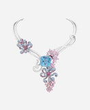 Swarovski Elements Silver Key Pendant for Women by NEVI